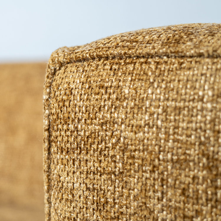 Chenille Sofa Memphis 3-Sitzer ockergelb/cognac