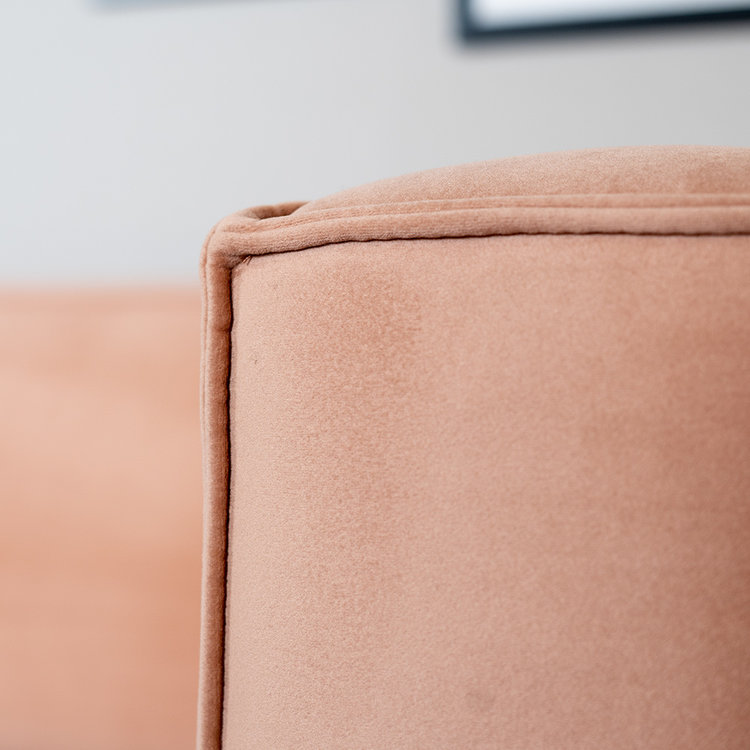 Samt Sofa Memphis 3-Sitzer rosa