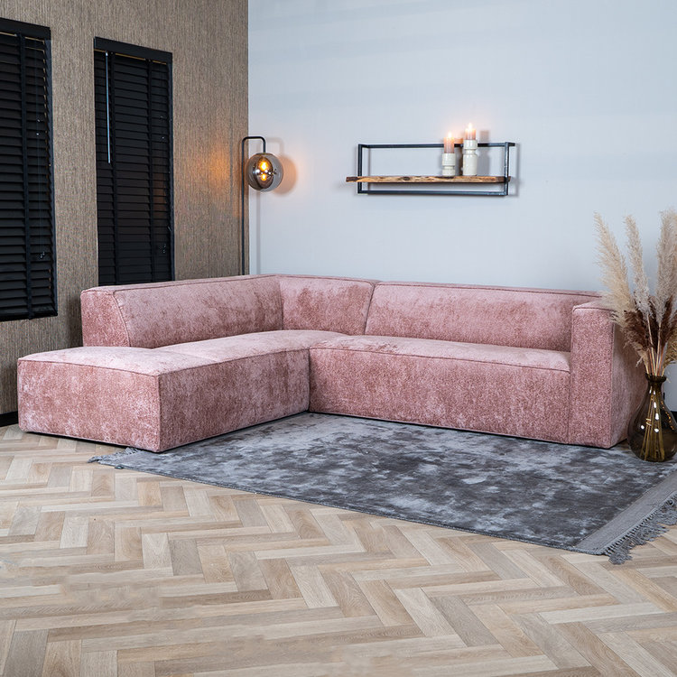 Ecksofa Memphis Chenille pink links