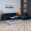 Ecksofa Memphis Stoff schwarz rechts