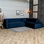 Ecksofa Memphis Samt dunkelblau rechts