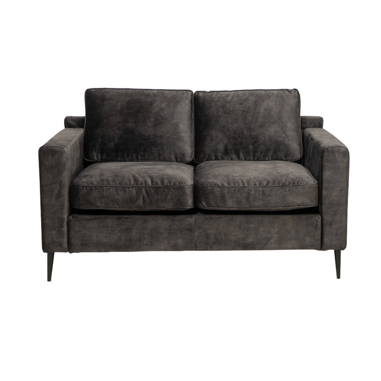 Samt Sofa 2-Sitzer Florida anthrazit