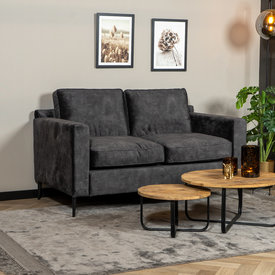 Samt Sofa 2-Sitzer Florida anthrazit