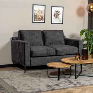 Samt Sofa 2-Sitzer Florida anthrazit