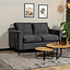 Samt Sofa 2-Sitzer Florida anthrazit