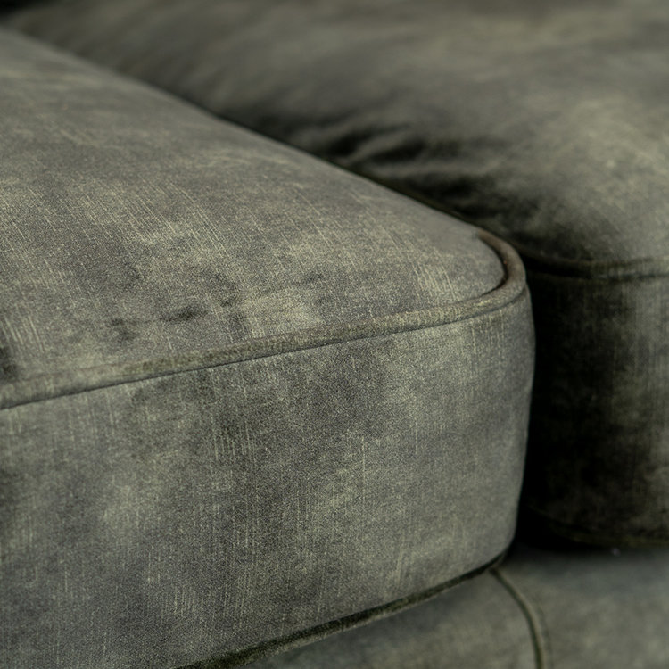 Samt Sofa 2-Sitzer Florida dunkelgrün