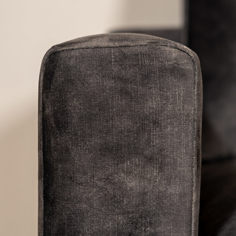 Samt Sofa 3-Sitzer Florida anthrazit