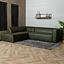 Ecksofa Memphis Eco-Leder olivgrün links