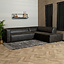 Ecksofa Memphis Eco-Leder anthrazit rechts