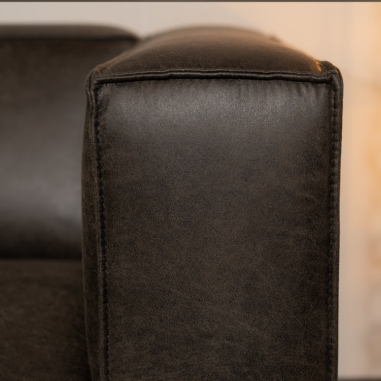 Ledersofa Memphis 3-Sitzer anthrazit