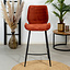 Barhocker Samt Toby kupfer 71 cm