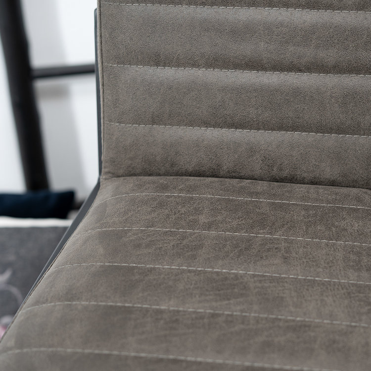 Barhocker Eco-Leder Block anthrazit 79 cm