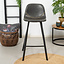 Barhocker Logan Leder anthrazit 70 cm