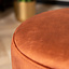 Samt Hocker Beau rund kupfer