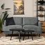 Sofa Denver 2,5-Sitzer Stoff anthrazit