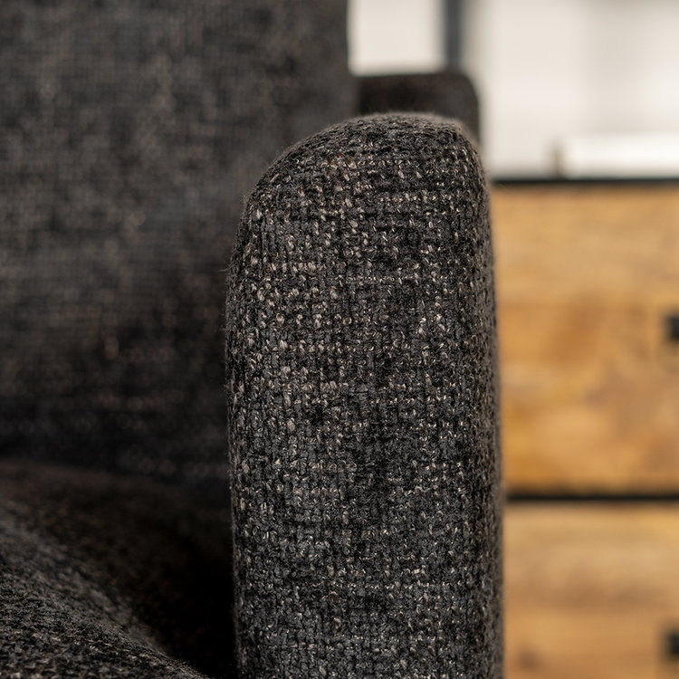 Sofa Denver Chenille 2,5-Sitzer schwarz