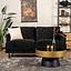Samt Sofa Denver 2,5-Sitzer schwarz