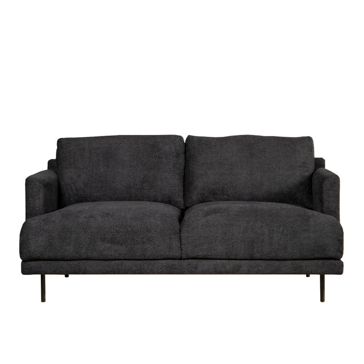 Bouclé Sofa Denver 2,5-Sitzer schwarz