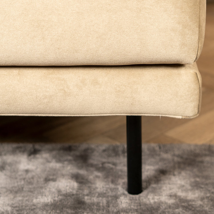 Samt Sofa Denver 2,5-Sitzer beige