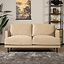 Samt Sofa Denver 2,5-Sitzer beige