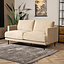 Samt Sofa Denver 2,5-Sitzer beige