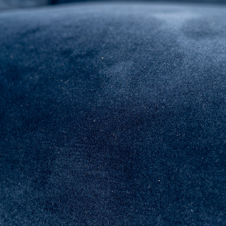 Samt Sofa Denver 2,5-Sitzer dunkelblau