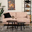 Chenille Sofa Denver 2,5-Sitzer rosa