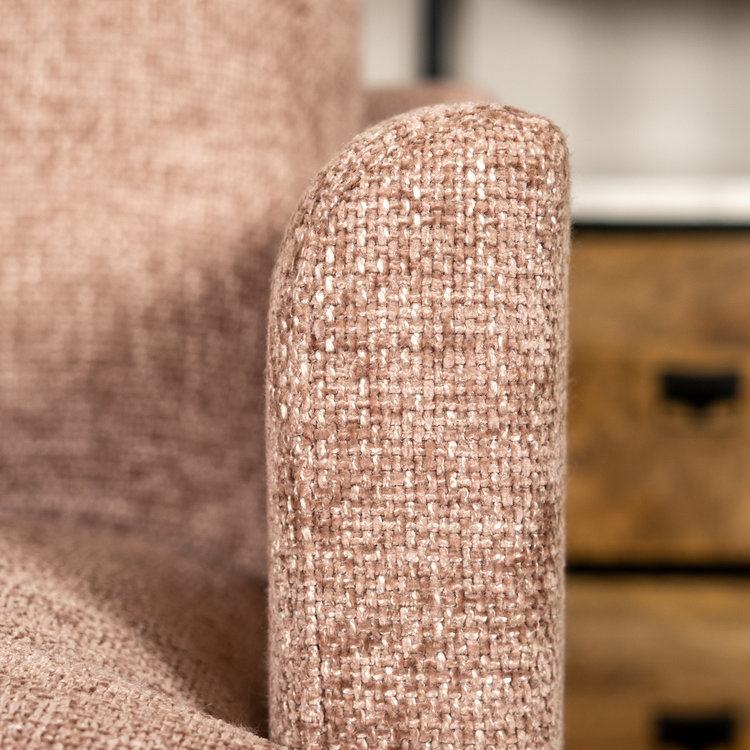 Chenille Sofa Denver 2,5-Sitzer rosa