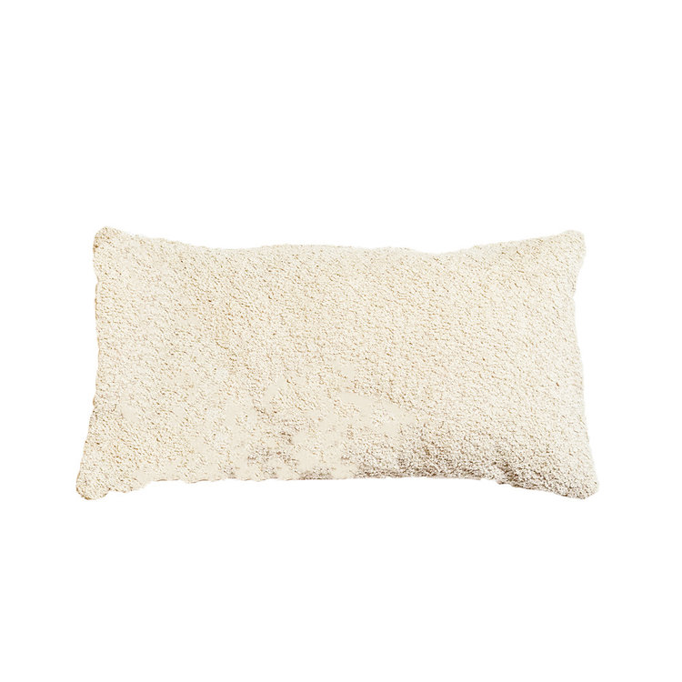 Bouclé Kissen Nora weiß 25x45 cm