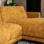 Ecksofa Denver Chenille ockergelb/cognac rechts
