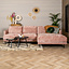 Ecksofa Denver Chenille pink rechts