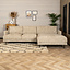 Ecksofa Denver Chenille taupe rechts