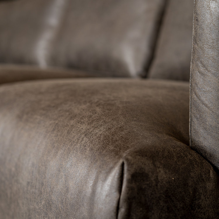 Ecksofa Denver Leder anthrazit links