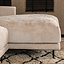 Ecksofa Denver Chenille weiß/beige rechts