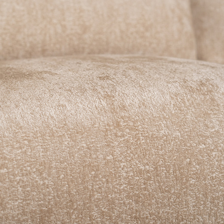 Ecksofa Denver Chenille weiß/beige rechts