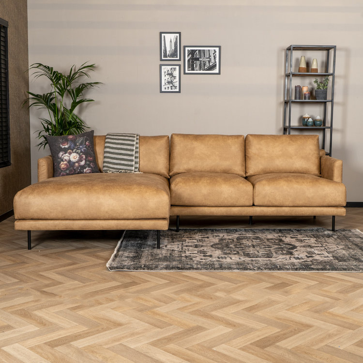 Ecksofa Denver Leder beige links