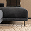 Ecksofa Denver Stoff schwarz rechts