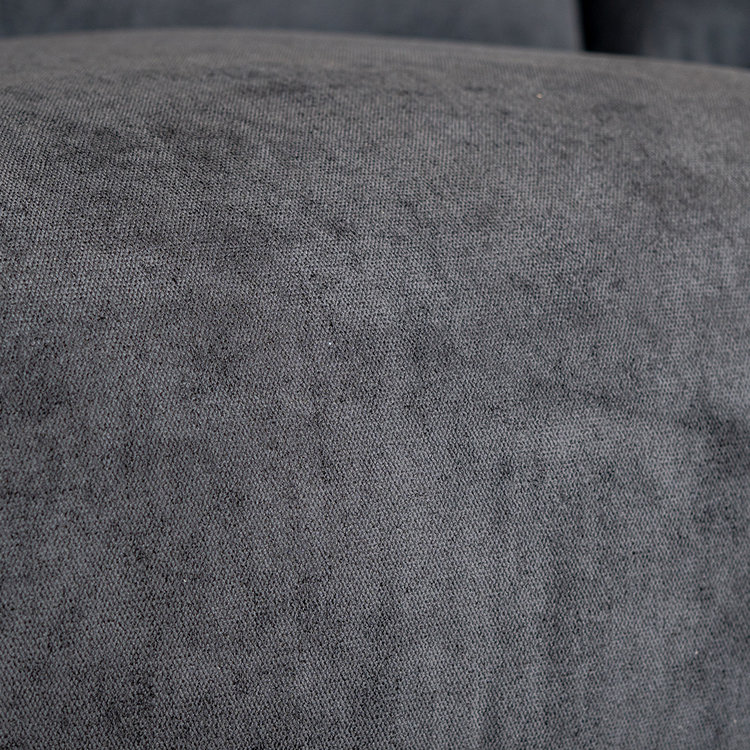 Ecksofa Denver Stoff schwarz rechts