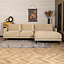 Ecksofa Denver Samt beige rechts