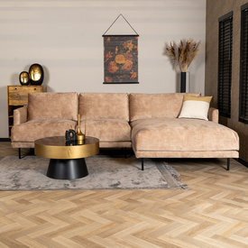 Ecksofa Denver Samt taupe rechts