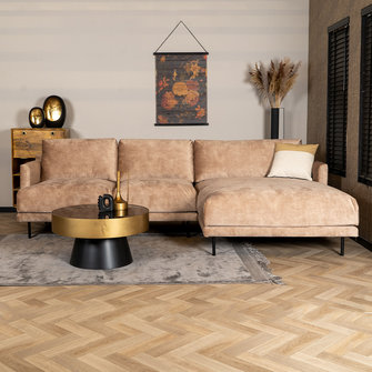 Ecksofa Denver Samt taupe rechts