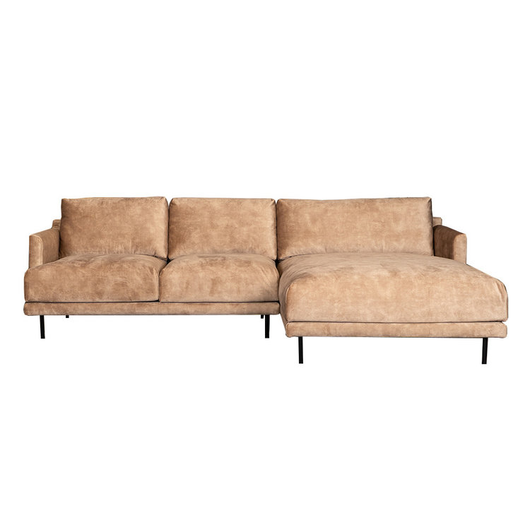 Ecksofa Denver Samt taupe rechts