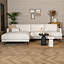 Ecksofa Denver Stoff off white links