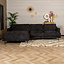 Ecksofa Denver Chenille schwarz links