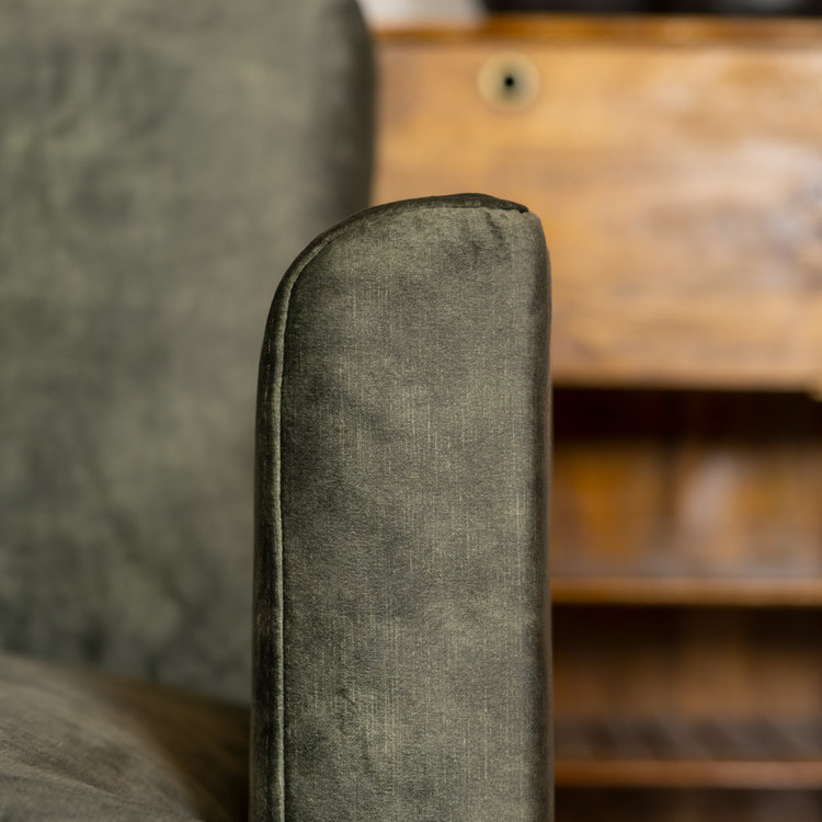 Samt Sofa Denver 2,5-Sitzer grün