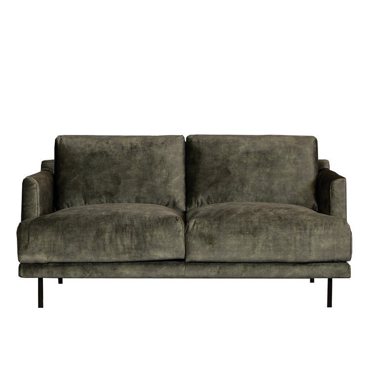 Samt Sofa Denver 2,5-Sitzer grün