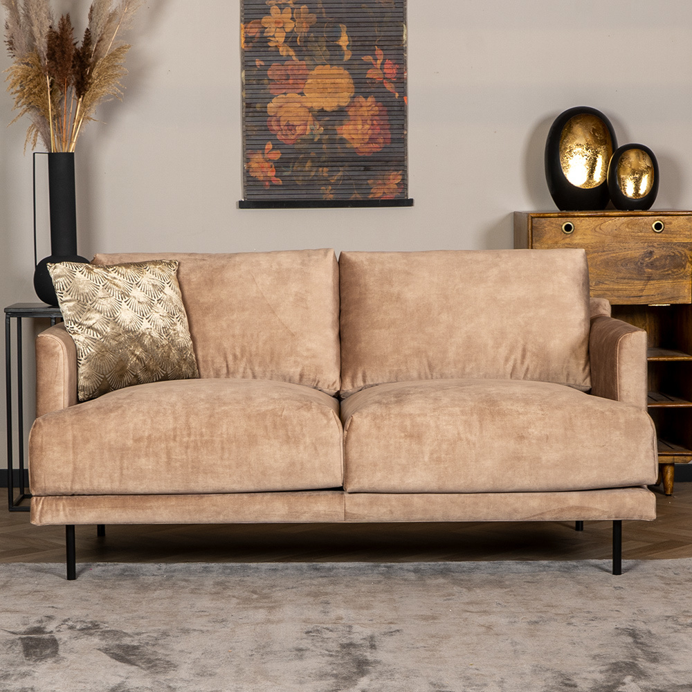 Samt Sofa Denver 2,5-Sitzer taupe
