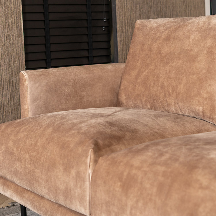 Samt Sofa Denver 2,5-Sitzer taupe