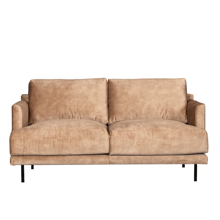 Samt Sofa Denver 2,5-Sitzer taupe