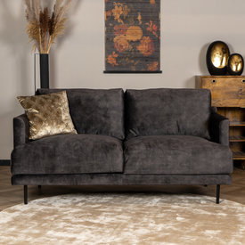 Samt Sofa Denver 2,5-Sitzer anthrazit